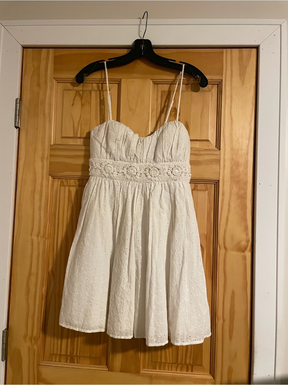 Speechless White Eyelet Spaghetti-Strap Mini Dress